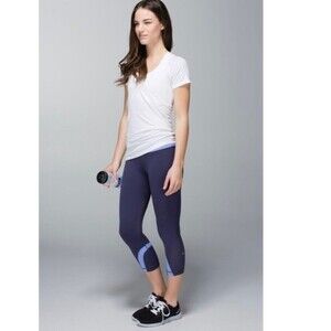Lululemon Run Inspire Crop II Cadet Blue Lullaby 8